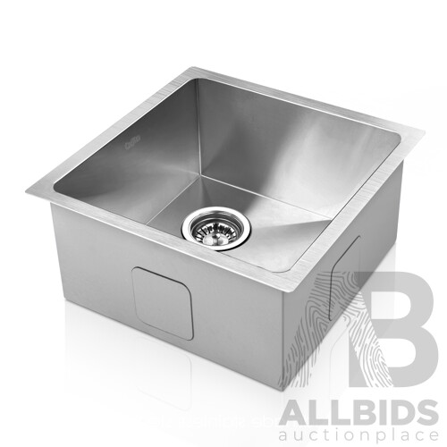 Stainless Steel Kitchen/Laundry Sink with Strainer Waste 440 x 440 mm - Brand New - Free Shipping