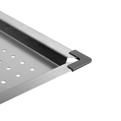 Stainless Steel Square Double Sink & Colander - Free Shipping