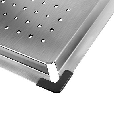 Stainless Steel Square Double Sink & Colander - Free Shipping