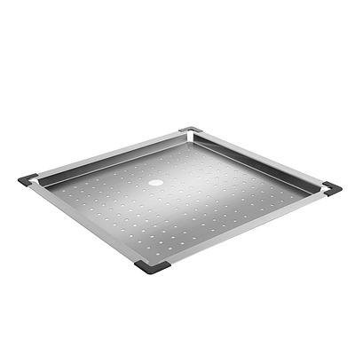 Stainless Steel Square Double Sink & Colander - Free Shipping