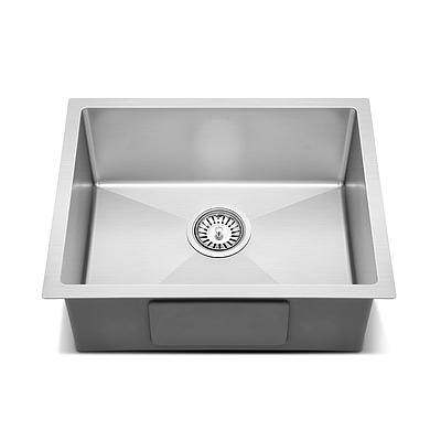 540x440mm Stainless Steel Kitchen Laundry Sink Single Bowl Nano Silver