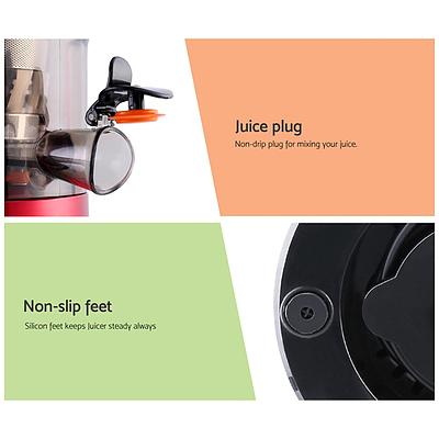 Cold Press Slow Juicer Red - Brand New - Free Shipping