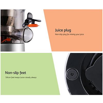 Cold Press Slow Juicer Silver - Brand New - Free Shipping