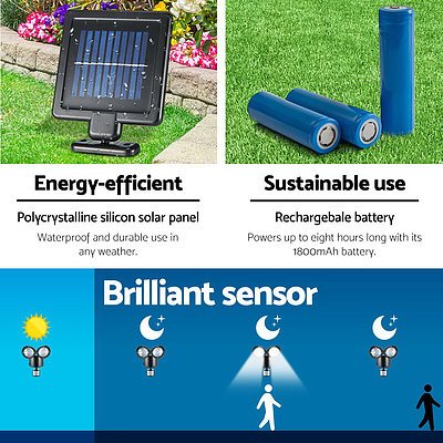 22 LED Solar Powered Dual Flood Lamp - Free Shipping