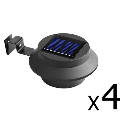 4 x Solar Gutter Light - Black - Free Shipping