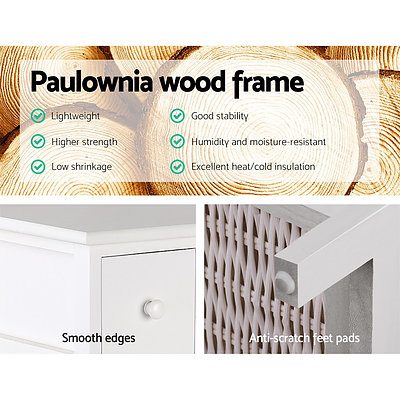 5 Basket Storage Drawers - White - Brand New - Free Shipping