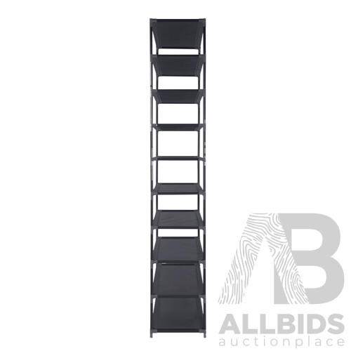 50 Pairs 10 Tier Shoe Rack Metal Shelf Holder Stackable Portable Black - Brand New - Free Shipping