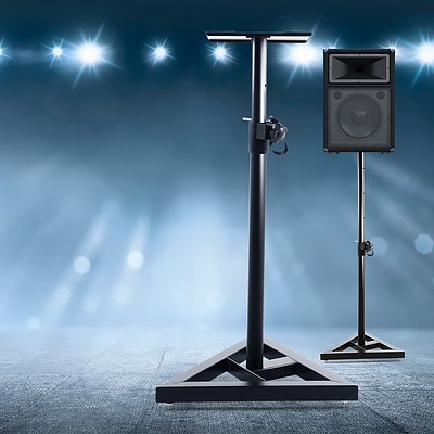 Set of 2 120CM Surround Sound Speaker Stand - Black - Brand New - Free Shipping