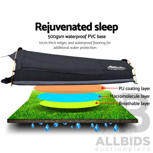 Camping Swags Single Biker Swag Grey Ripstop Canvas - Brand New - Free Shipping