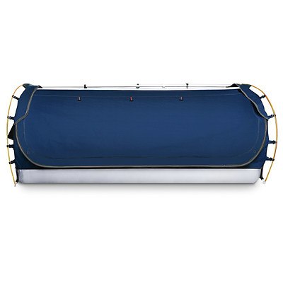 Swag King Single Camping Swags Canvas Free Standing Dome Tent Dark Blue with 7CM Mattress - Brand New - Free Shipping