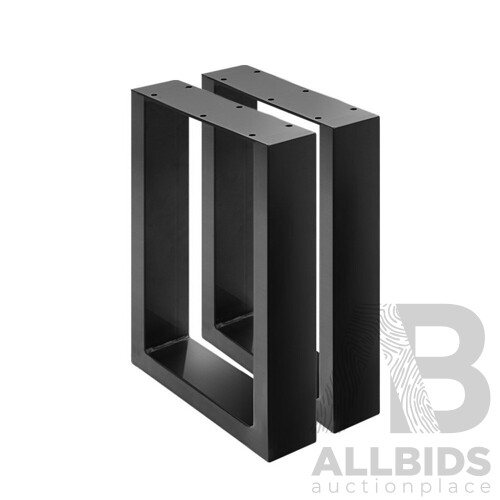 2x Coffee Dining Table Legs Steel Industrial Vintage Bench Metal Box Shape 400MM