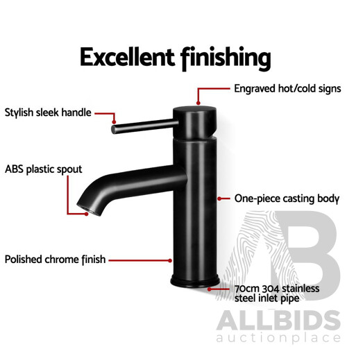 Cefito Basin Mixer Tap Faucet Black - Brand New - Free Shipping