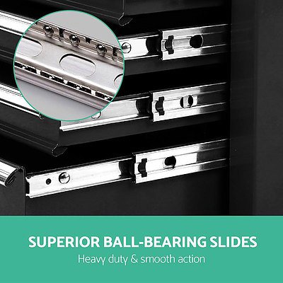 14 Drawers Toolbox Chest Cabinet Mechanic Trolley Garage Tool Storage Box - Brand New - Free Shipping