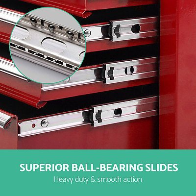 14 Drawers Toolbox Chest Cabinet Mechanic Trolley Garage Tool Storage Box - Brand New - Free Shipping