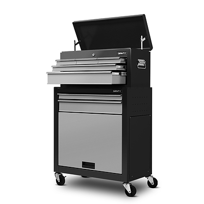 7 Drawer Tool Box Cabinet Chest Storage Garage Toolbox Organiser Set Black and Grey - Brand New - Free Shipping