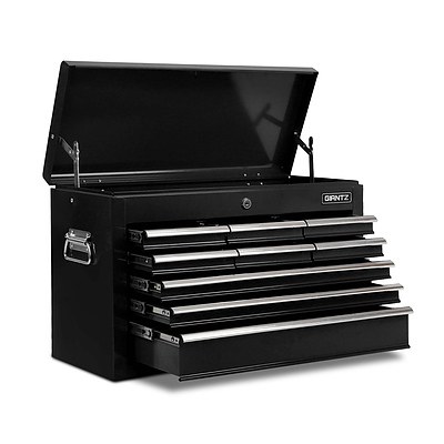 9 Drawers Tool Box Chest Black - Free Shipping