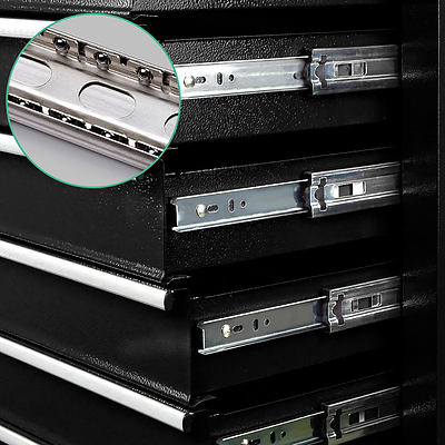 9 Drawer Mechanic Tool Box Storage Chest - Black - Free Shipping