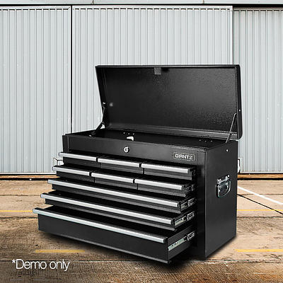 9 Drawer Mechanic Tool Box Storage Chest - Black - Free Shipping
