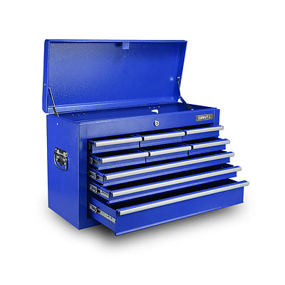 9 Drawer Mechanic Tool Box Storage Chest - Blue - Free Shipping