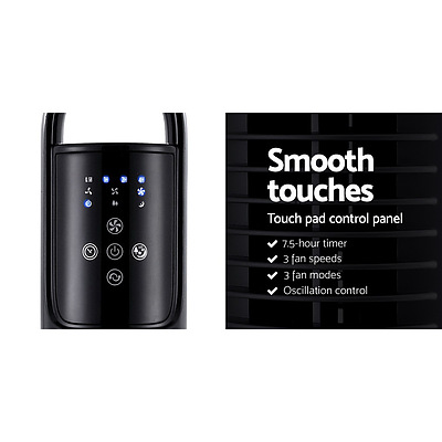 80cm 32 Tower Fan Bladeless Fans Oscillating with Remote Timer Black - Brand New - Free Shipping