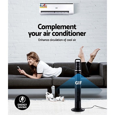 80cm 32 Tower Fan Bladeless Fans Oscillating with Remote Timer Black - Brand New - Free Shipping