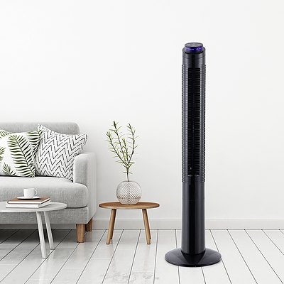 122cm 48 Tower Fan Bladeless Fans Oscillating with Remote Timer Black