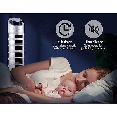 122cm 48 Tower Fan Bladeless Fans Oscillating with Remote Timer White - Brand New - Free Shipping