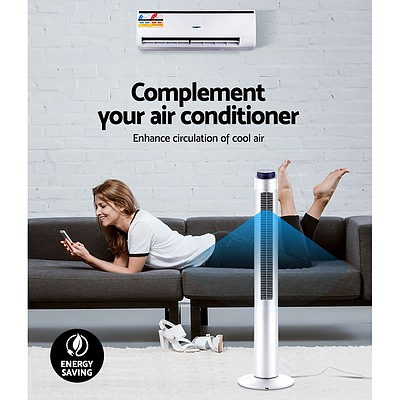 122cm 48 Tower Fan Bladeless Fans Oscillating with Remote Timer White - Brand New - Free Shipping