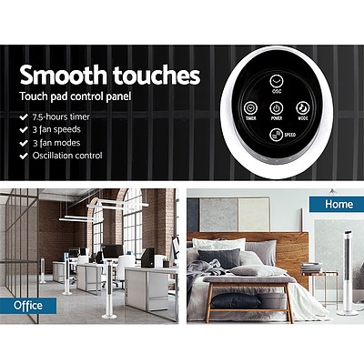 122cm 48 Tower Fan Bladeless Fans Oscillating with Remote Timer White - Brand New - Free Shipping