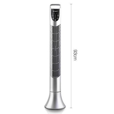 Portable Cross Flow Tower Fan - Silver
