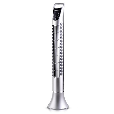 Portable Cross Flow Tower Fan - Silver