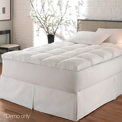 Queen Size Duck Feather Down Mattress Topper - Free Shipping