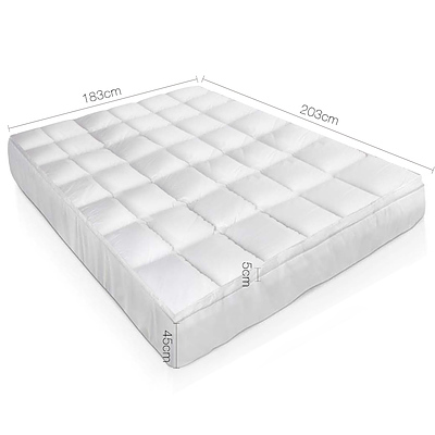 King Mattress Topper Goose Feather Down 1000GSM Pillowtop Topper - Brand New - Free Shipping