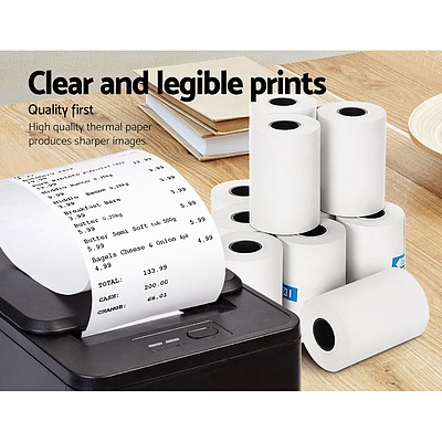 60 Bulk Thermal Paper Rolls 57x38mm Cash Register Receipt Roll Eftpos