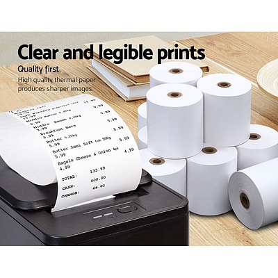 50 Bulk Thermal Paper Rolls 80x80 mm Cash Register Receipt Roll Eftpos