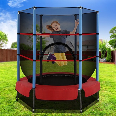 Everfit 4.5FT Trampoline Round Trampolines Kids Enclosure Outdoor Indoor Gift - Brand New - Free Shipping