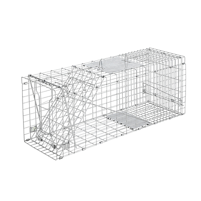 Humane Animal Trap Cage 66 x 23 x 25cm  - Silver - Brand New - Free Shipping