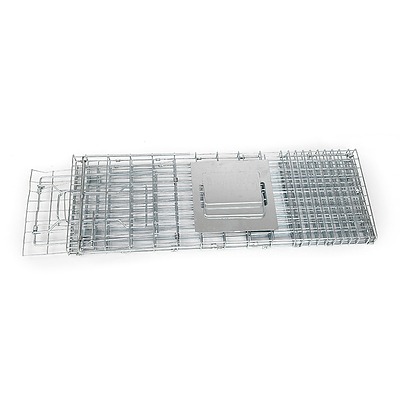 Set of 2 Humane Animal Trap Cage 66 x 23 x 25cm  - Silver - Brand New - Free Shipping