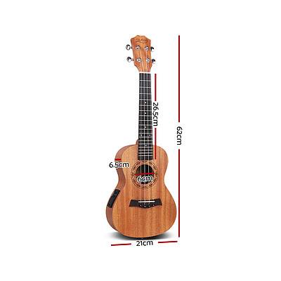 23 Inch Concert Ukulele Electric Mahogany Ukeleles Uke Hawaii Guitar with EQ - Brand New - Free Shipping