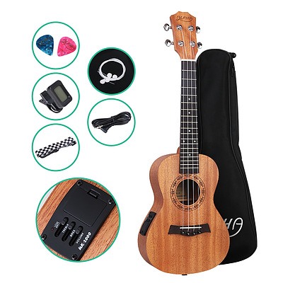 26 Inch Tenor Ukulele Electric Mahogany Ukeleles Uke Hawaii Guitar with EQ - Brand New - Free Shipping