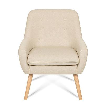 Fabric Dining Armchair - Beige - Brand New - Free Shipping