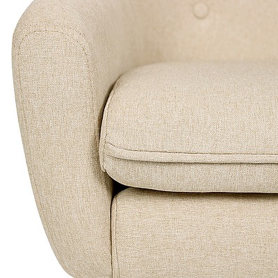 Fabric Dining Armchair - Beige - Brand New - Free Shipping