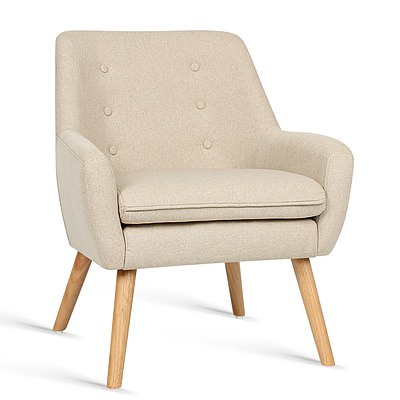 Fabric Dining Armchair - Beige - Brand New - Free Shipping