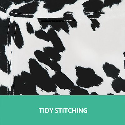 Kids Ottoman Foot Stool Toy Cow Chair Animal Foot Rest Fabric Seat White - Brand New - Free Shipping