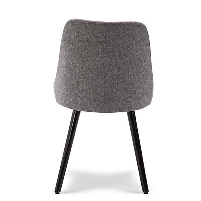 Set of 2 Fabric Dining Chair - Grey - Free Shipping