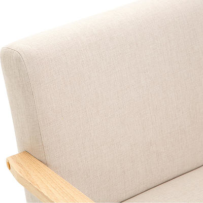 2 Seater Fabric Sofa Chair - Beige - Brand New - Free Shipping