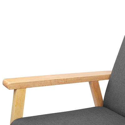 2 Seater Fabric Sofa Chair - Grey - Free Shipping