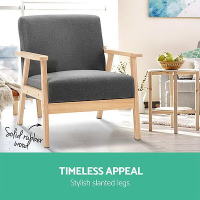 Fabric Armchair - Grey - Brand New - Free Shipping