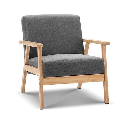 Fabric Armchair - Grey - Brand New - Free Shipping