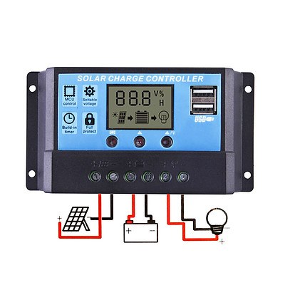 12V-24V 20A LCD Display PWM Solar Panel Regulator Charge Controller Timer PWN - Brand New - Free Shipping